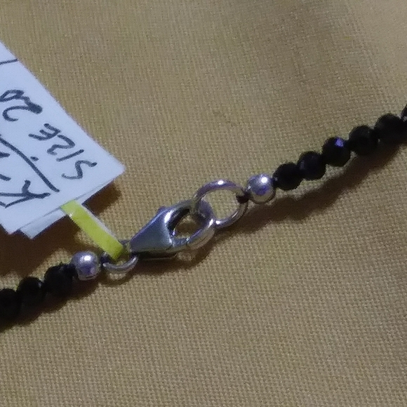 NWT-TANZANITE & TAHITIAN, BLACK SPINEL. STERLING. 20" - Picture 7 of 11
